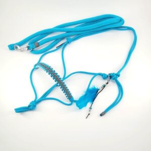 Freespirit Knotenhalfter mit Strick & Federclip AQUA