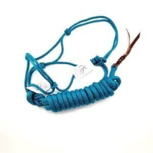 GKH Standard Soft Rope Knotenhalfter AQUA mit Bodenarbeitsseil