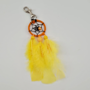Traumfänger Orange - Gelb mit Karabiner