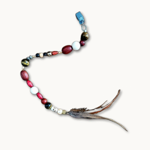 Mähnen-Federclip mit echter Krähenfeder