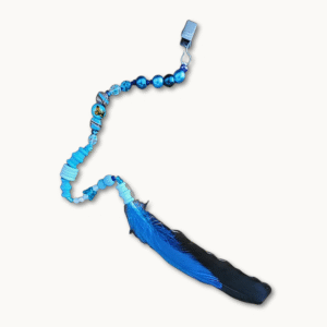 Mähnen-Federclip Blau-Schwarz