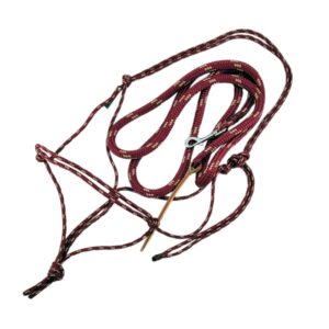Free Spirit Knotenhalfter-Set in Weinrot/Beige – Größe XFull