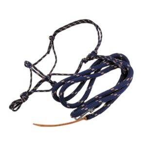 Free Spirit Knotenhalfter-Set in Navy/Beige – Größe Minishetty