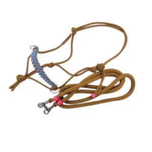 Free Spirit Reitknotenhalfter mit Zügel Shetty in Caramel